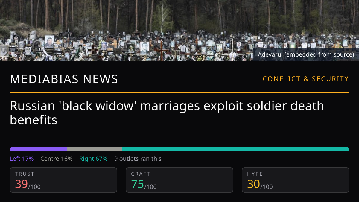 Russian 'black widow' marriages exploit soldier death benefits