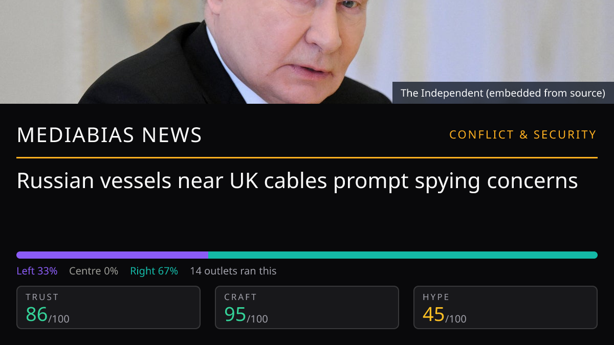Russian vessels near UK cables prompt spying concerns