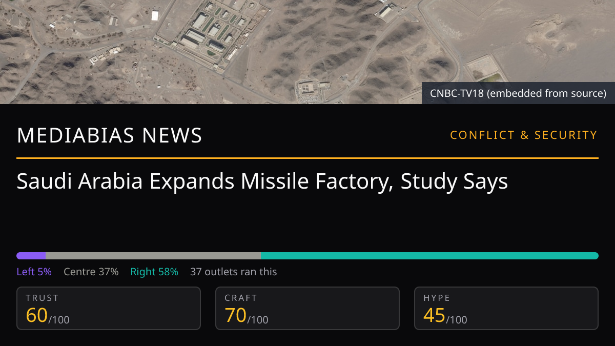 Saudi Arabia Expands Missile Factory | MediaBias News