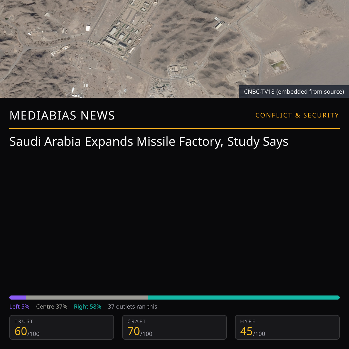Saudi Arabia Expands Missile Factory | MediaBias News