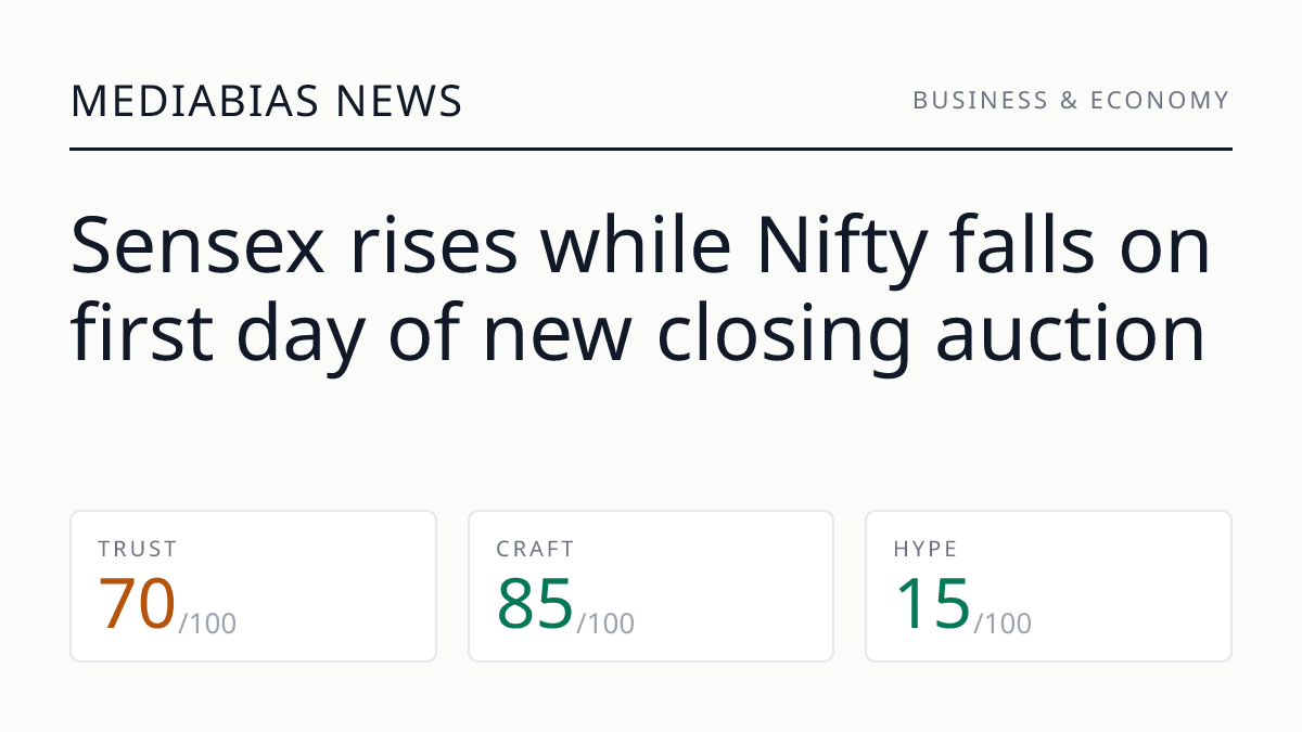 Sensex rises while Nifty falls on first day of new closing auction