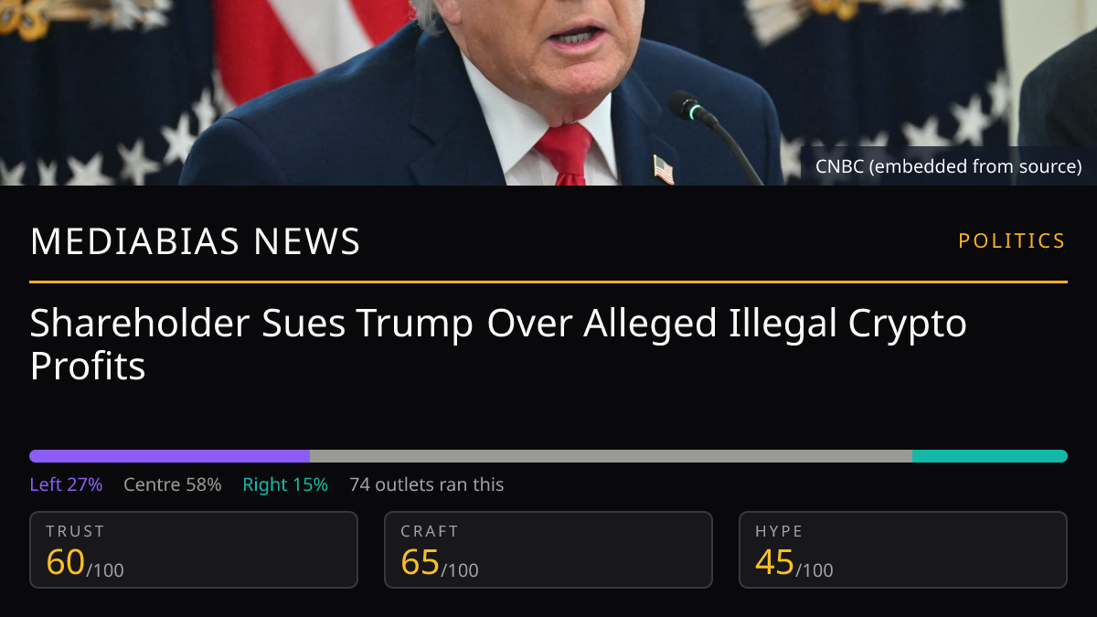 Trump Sued Over UAE Crypto Deals | MediaBias News