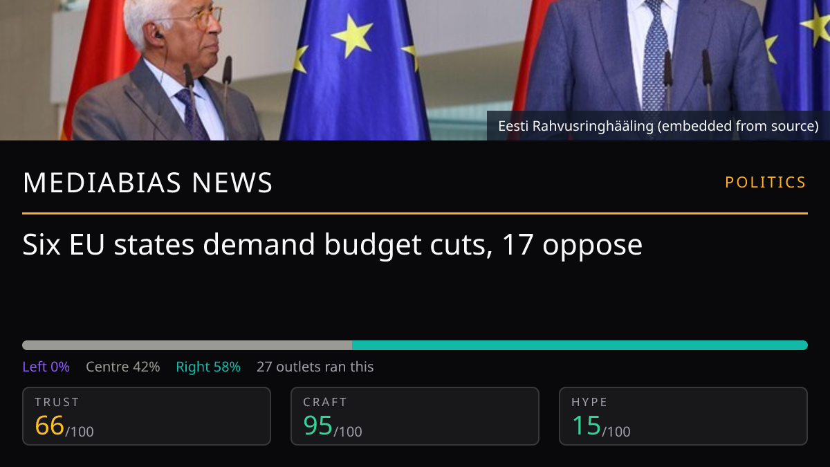Six EU states demand budget cuts, 17 oppose