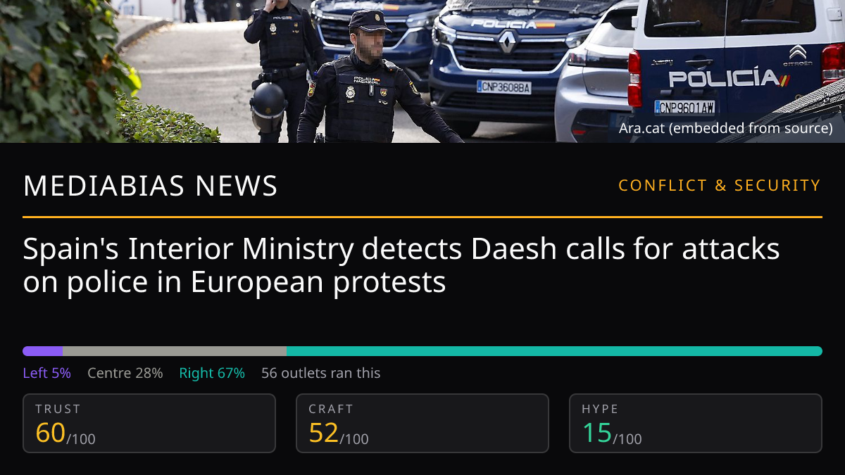 Spain's Interior Ministry detects Daesh calls for attacks on police in European protests