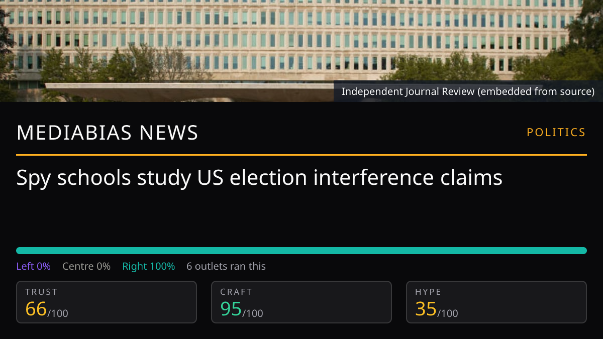 Spy schools study US election interference claims