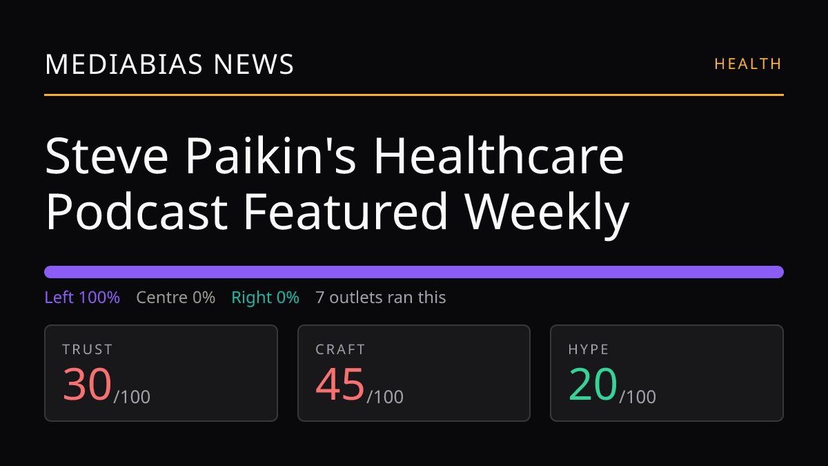 Steve Paikin's Healthcare Podcast Featured Weekly