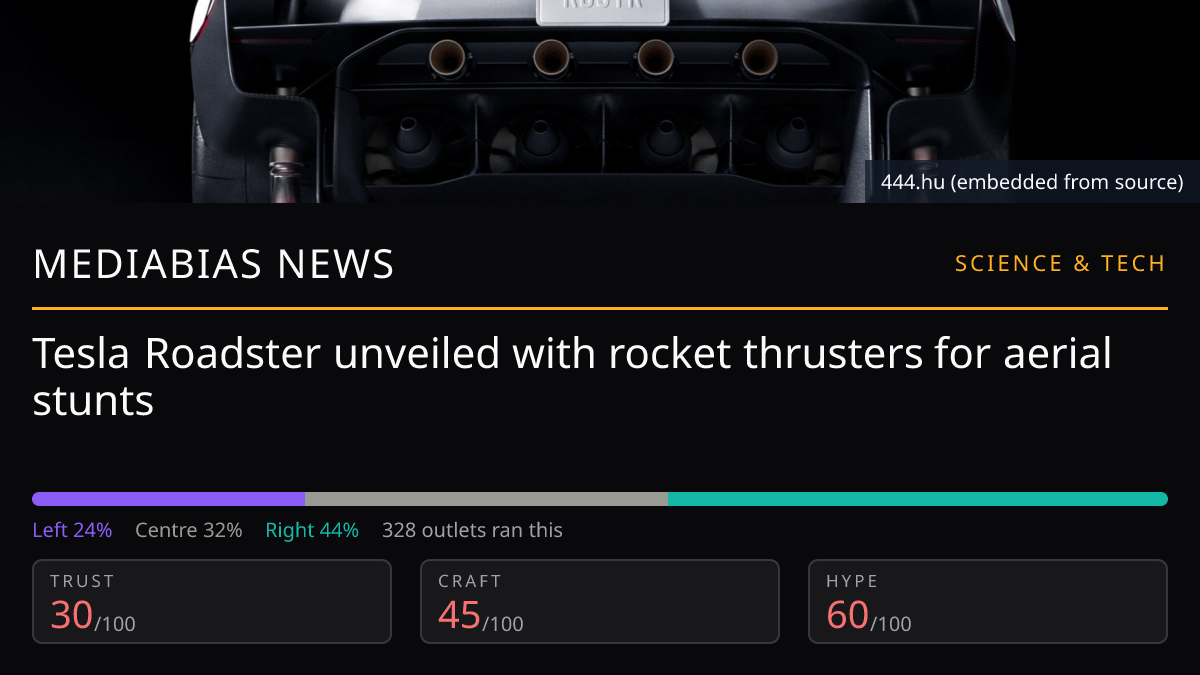 Tesla Roadster unveiled with rocket thrusters for aerial stunts