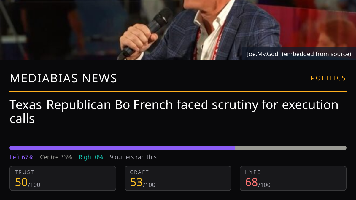 Texas Republican Bo French faced scrutiny for execution calls