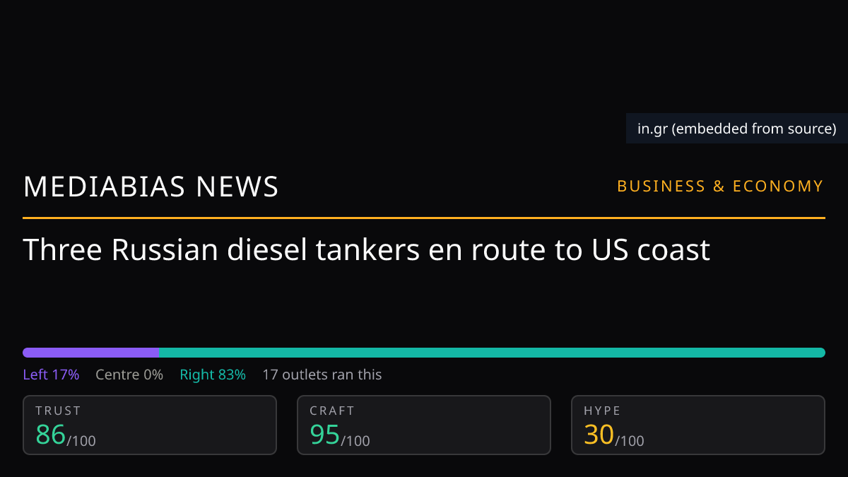 Russian Diesel Tankers US Bound | MediaBias News