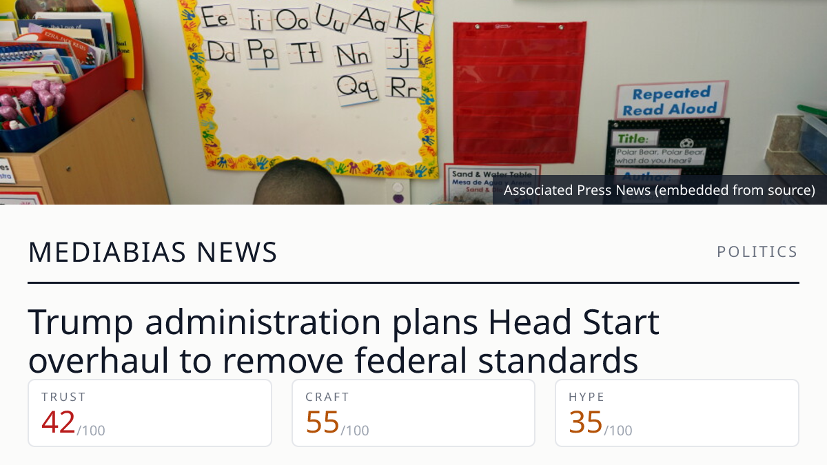 Trump administration plans Head Start overhaul to remove federal standards