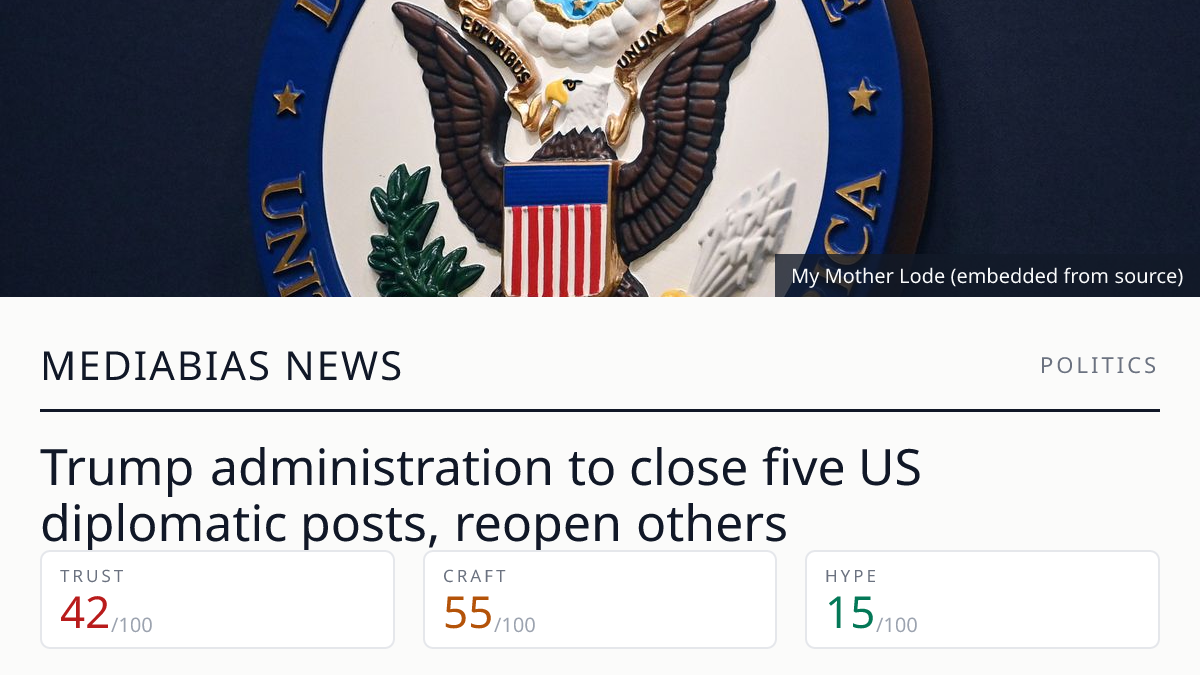 Trump administration to close five US diplomatic posts, reopen others