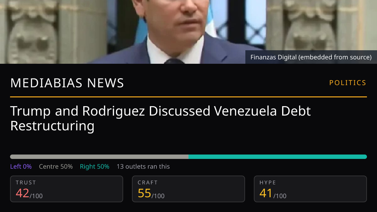 Trump and Rodriguez Discussed Venezuela Debt Restructuring
