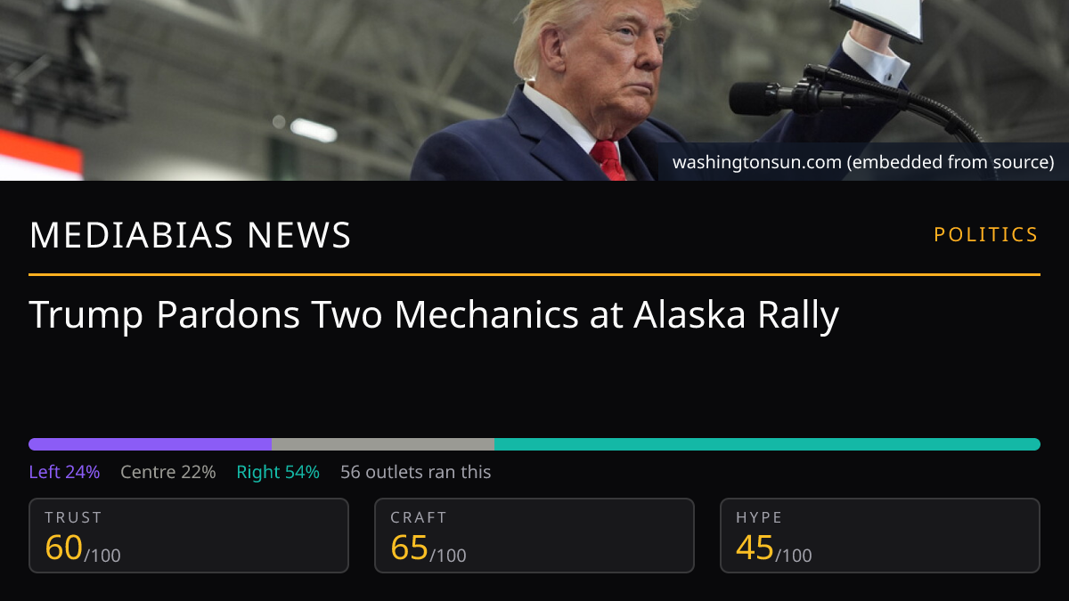 Trump Pardons Alaska Mechanics | MediaBias News