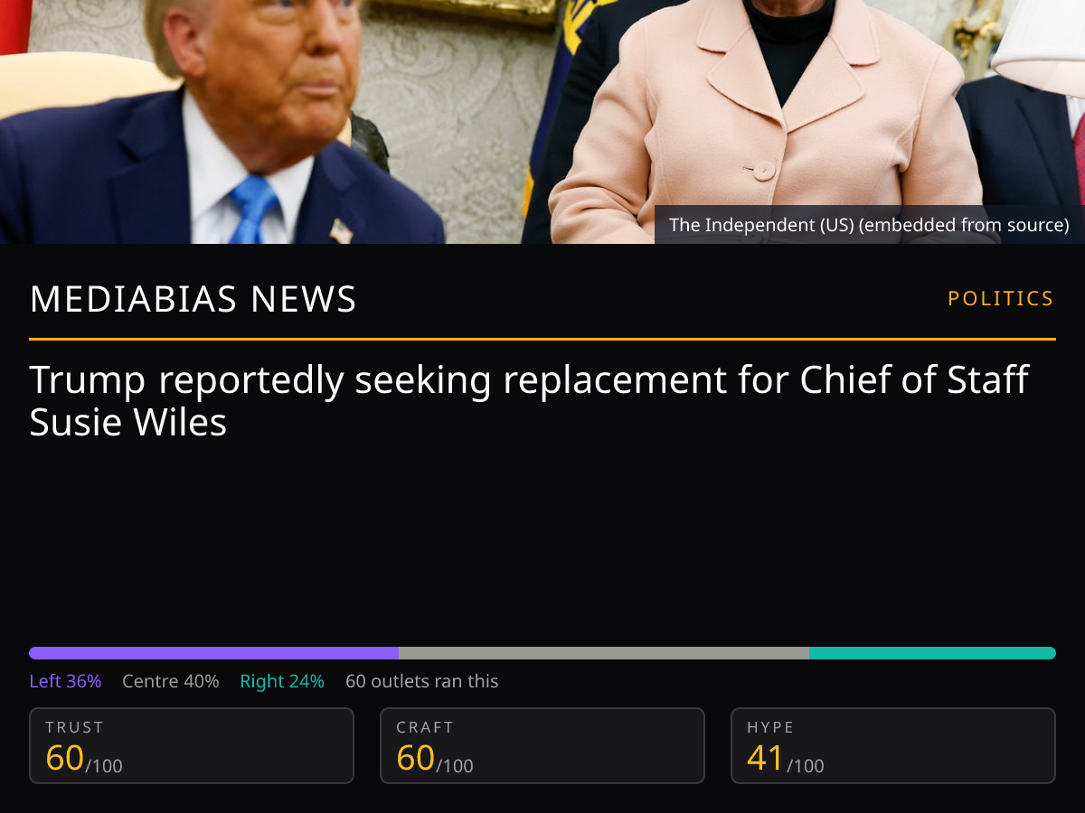 Trump Considers Replacing Chief of Staff | MediaBias News