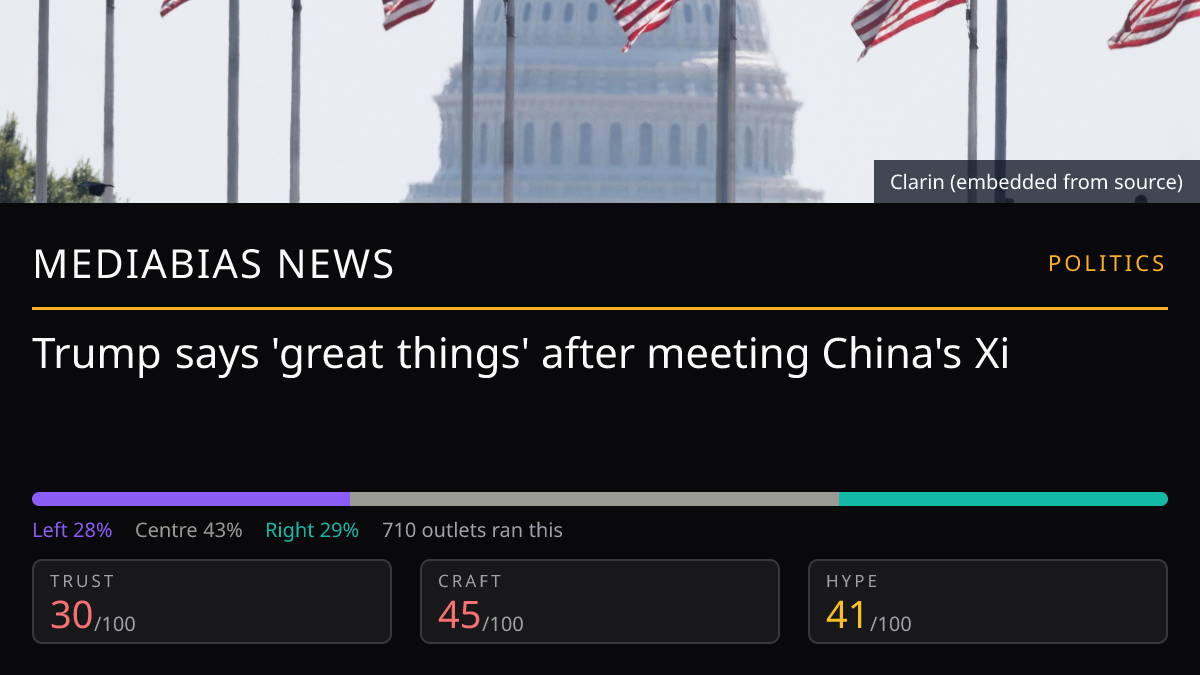 Trump says 'great things' after meeting China's Xi
