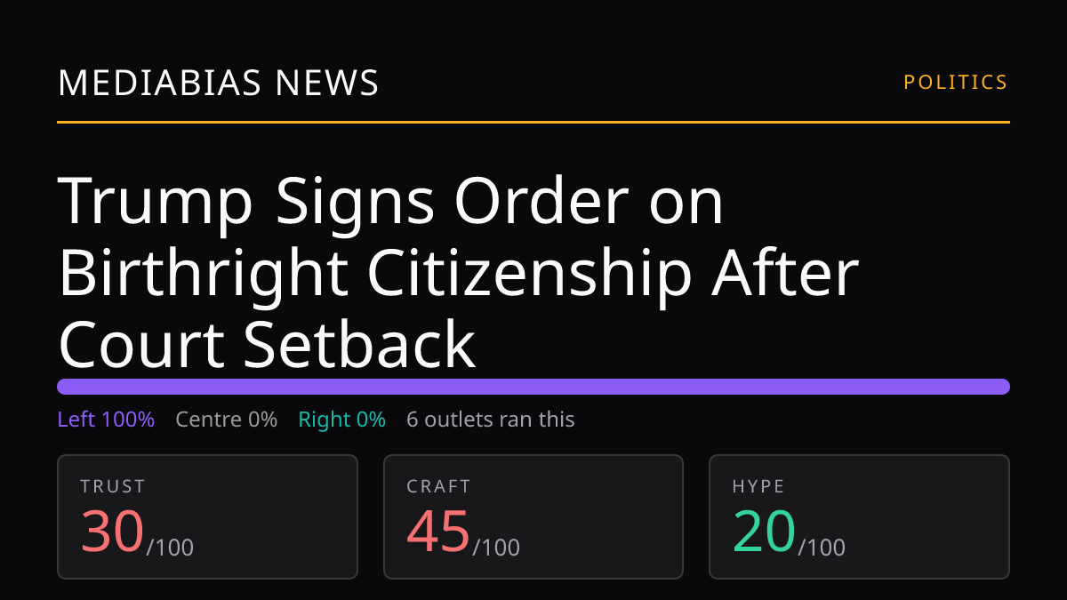 Trump Signs Order on Birthright Citizenship After Court Setback