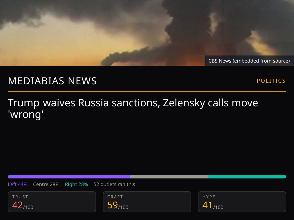 Trump Waives Russia Sanctions | MediaBias News