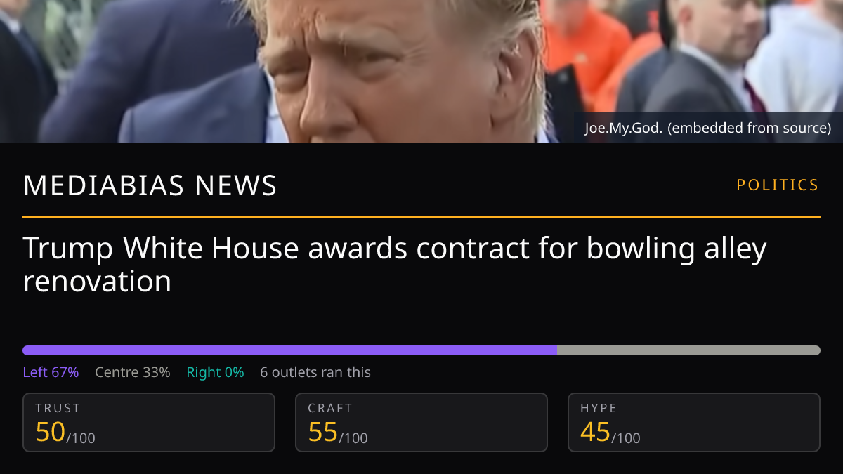 Trump White House awards contract for bowling alley renovation