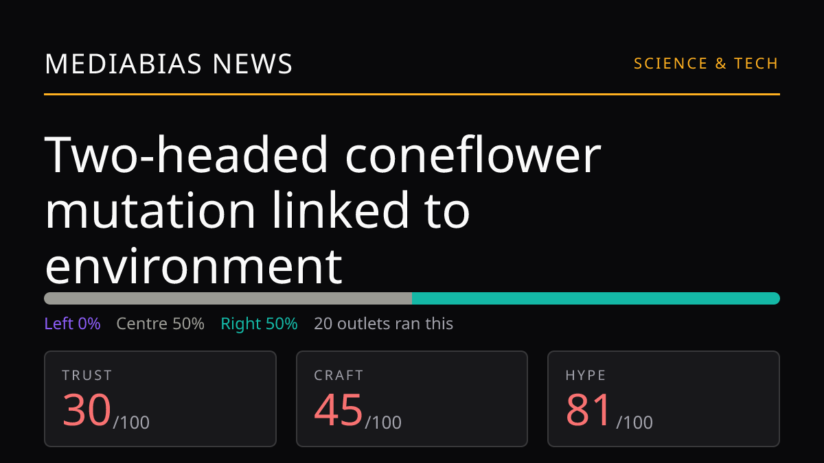 Two-headed coneflower mutation linked to environment