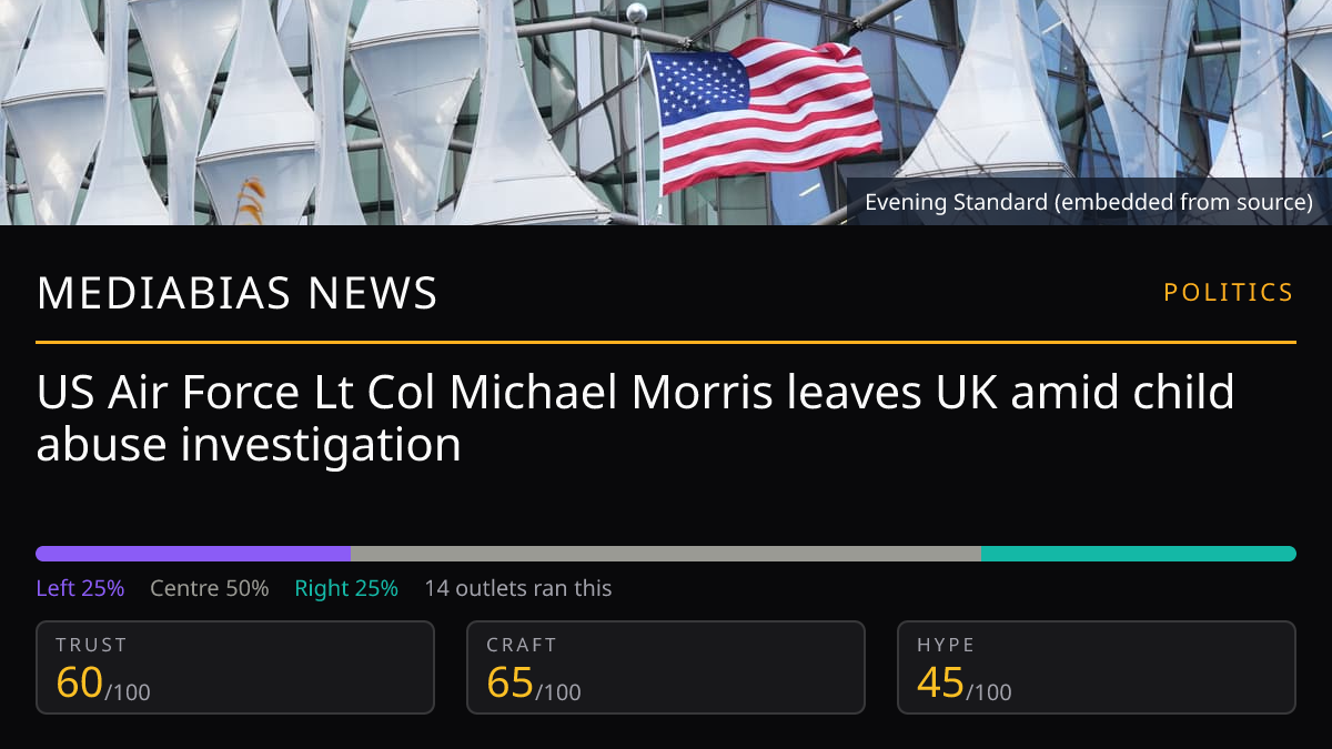 US Air Force Lt Col Michael Morris leaves UK amid child abuse investigation