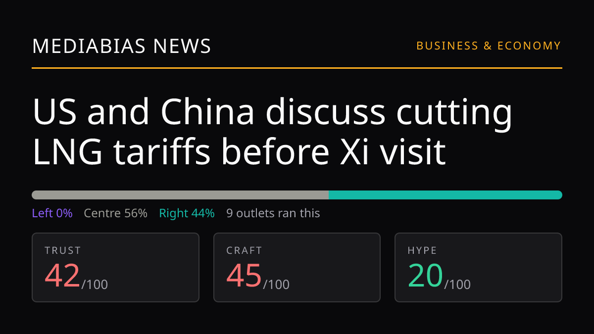 US and China discuss cutting LNG tariffs before Xi visit