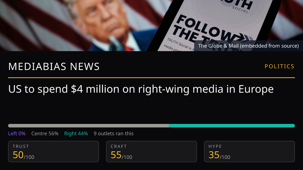US to spend $4 million on right-wing media in Europe