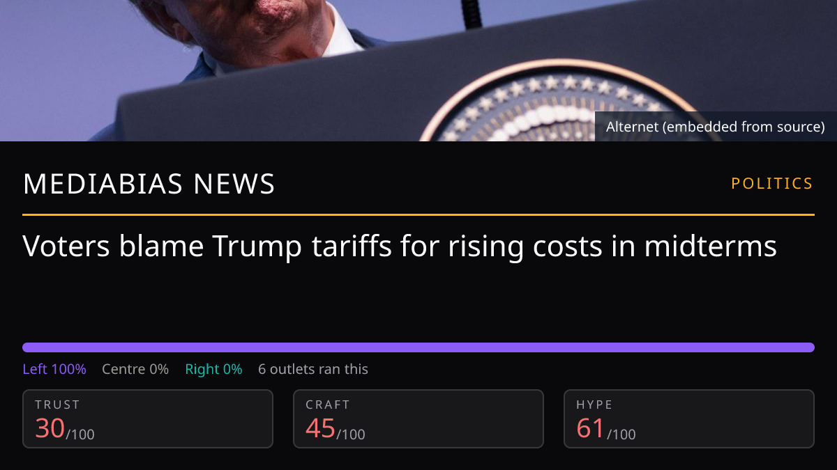 Voters blame Trump tariffs for rising costs in midterms
