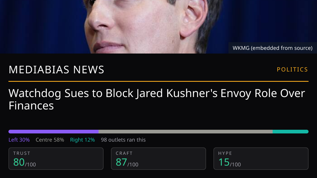 Jared Kushner Envoy Role Lawsuit | MediaBias News