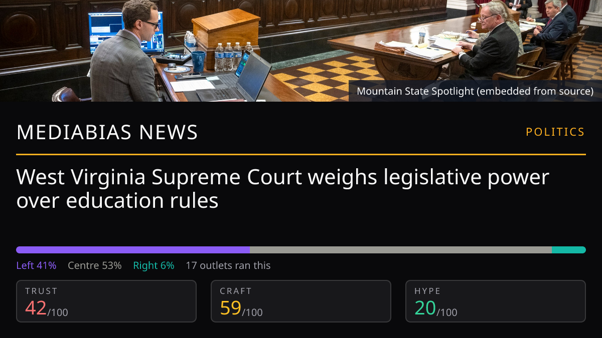 West Virginia Supreme Court weighs legislative power over education rules