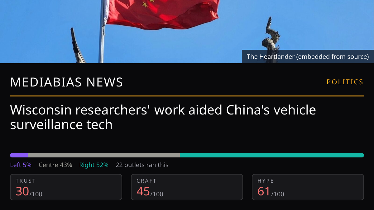 Wisconsin researchers' work aided China's vehicle surveillance tech